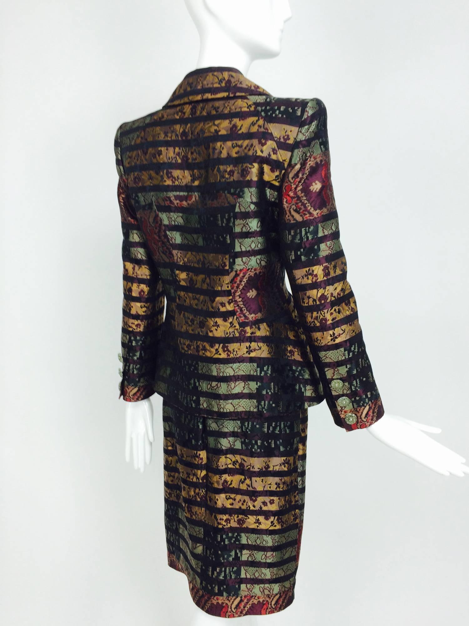 Vintage Christian LaCroix brocade suit 1990s 1