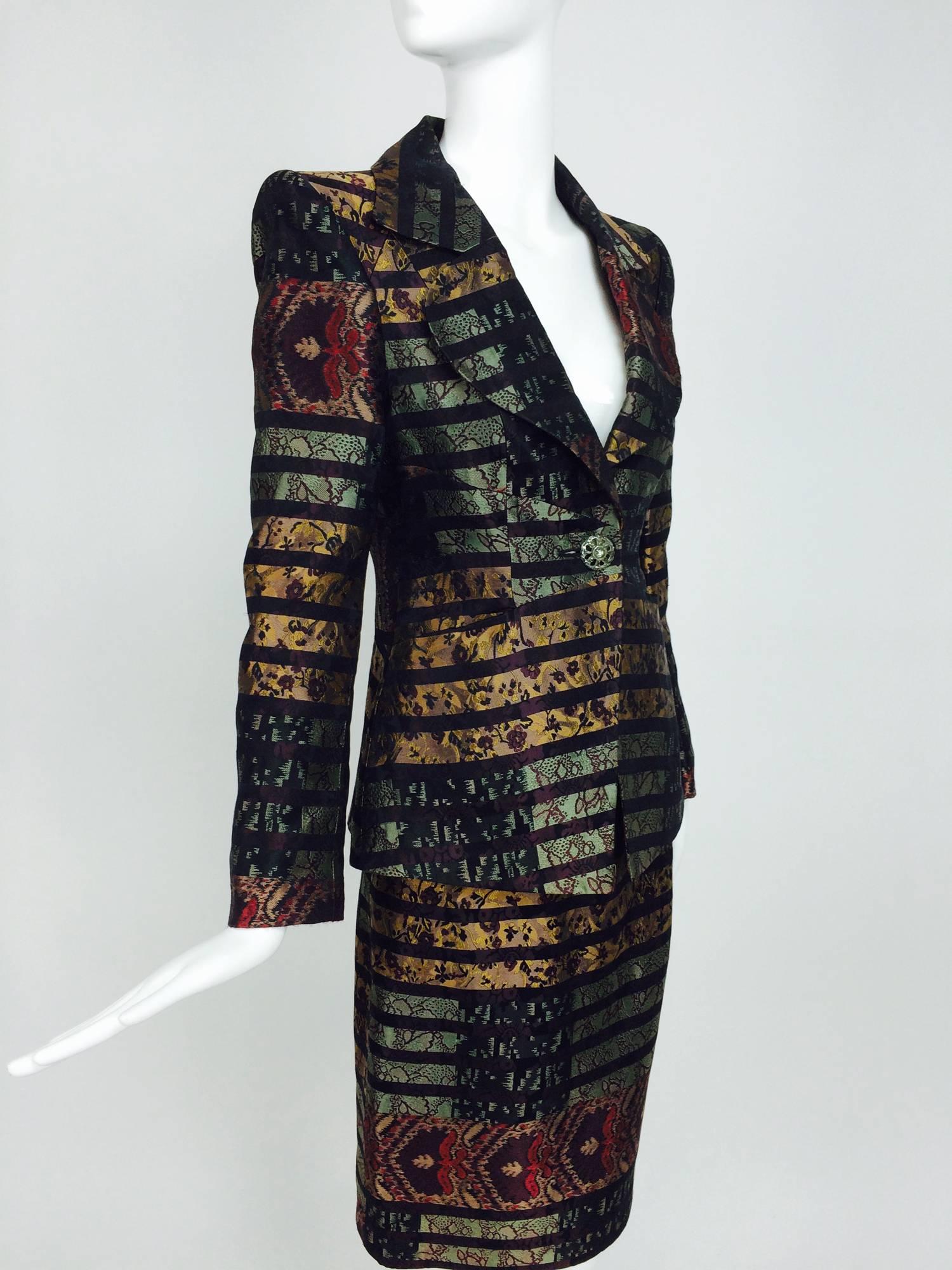 Vintage Christian LaCroix brocade suit 1990s 3