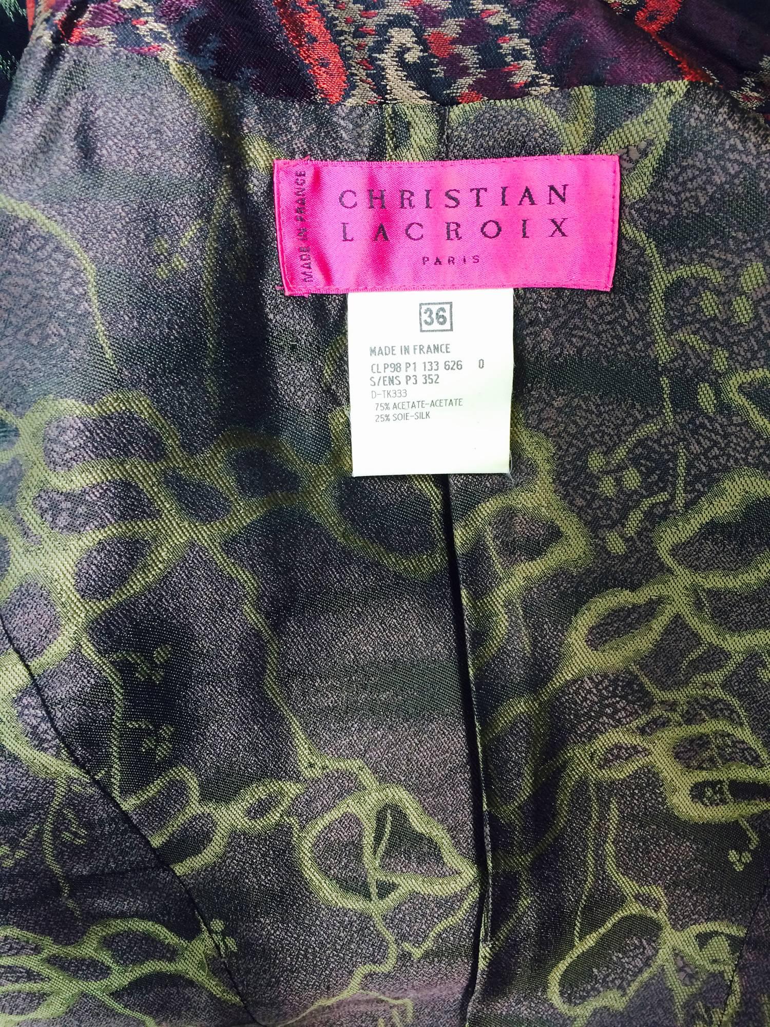 Vintage Christian LaCroix brocade suit 1990s 5