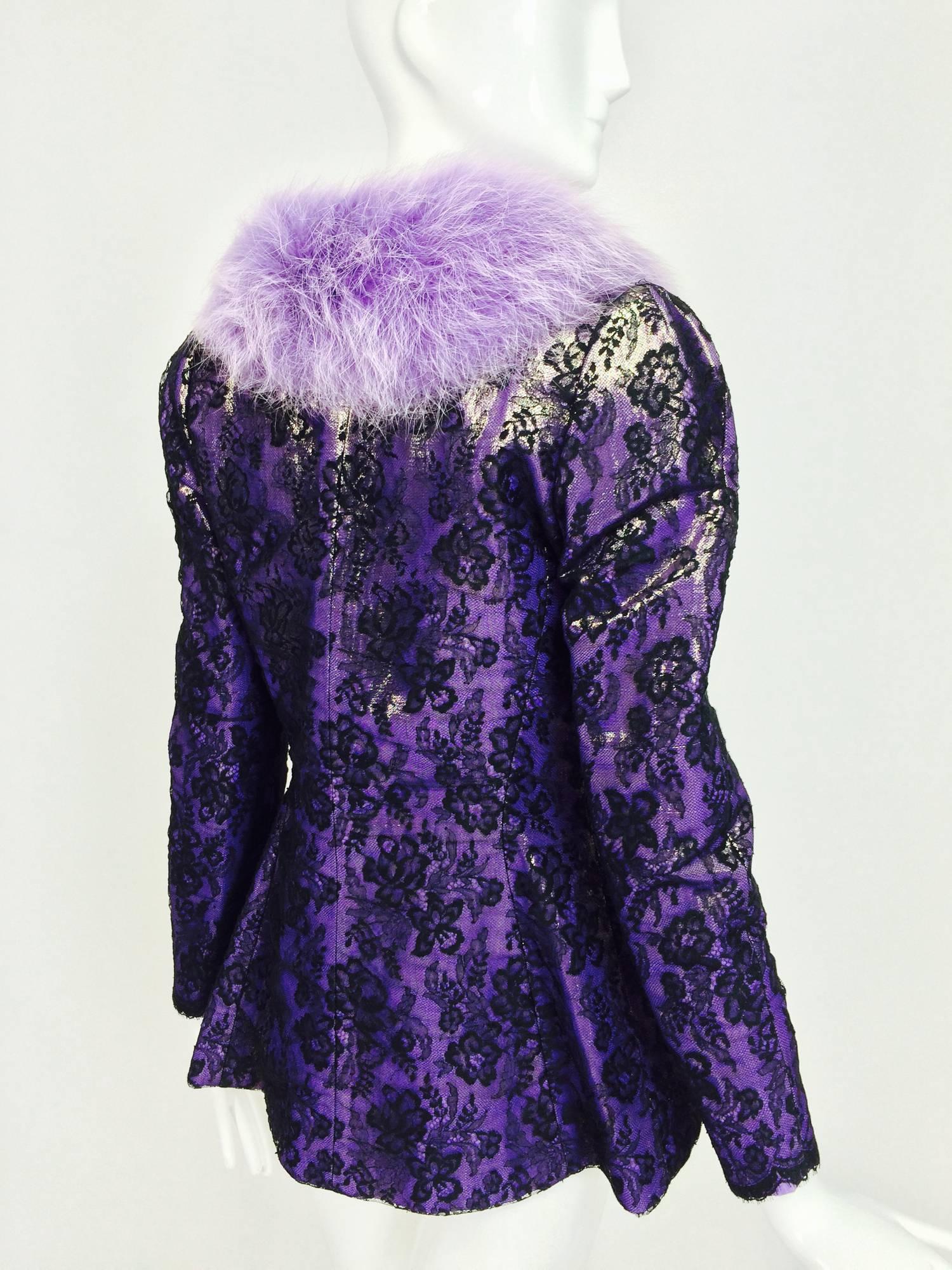 purple metallic jacket