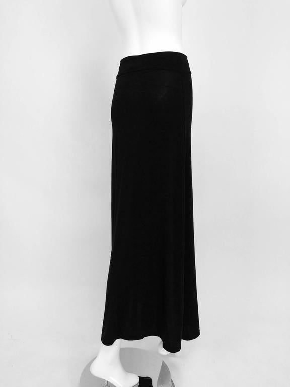 black elasticated maxi skirt