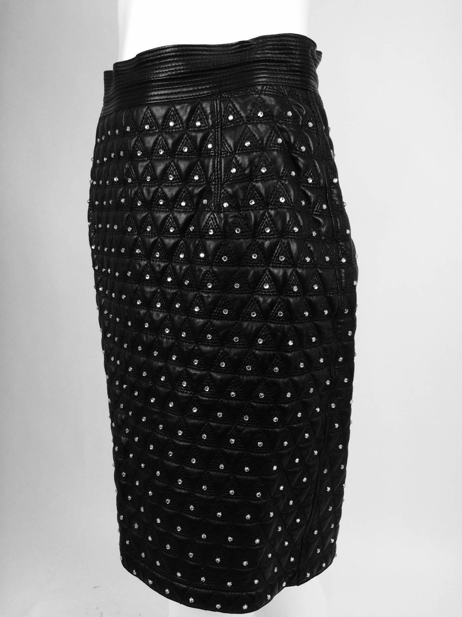 black-rhineston-skirt