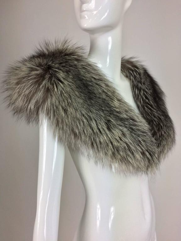 Silver fox fur draped shoulder wrap 1960s OS at 1stDibs fur draped around shoulders