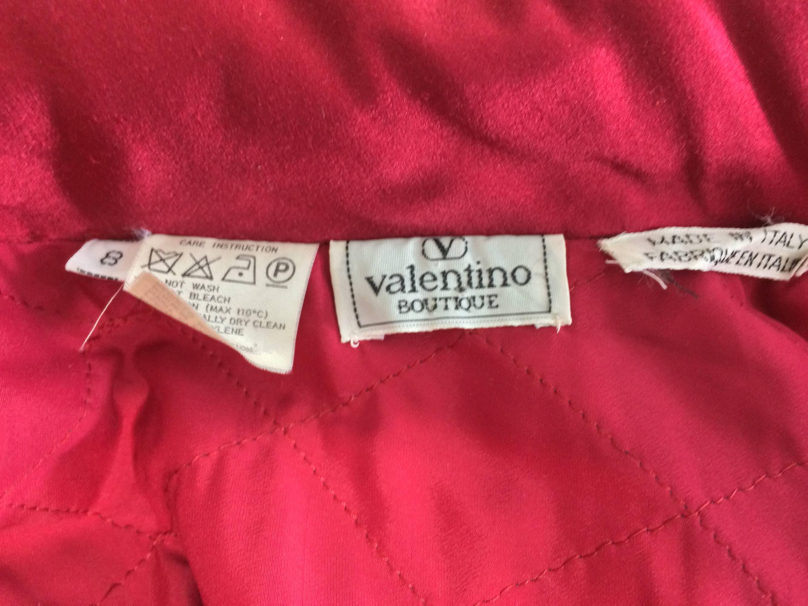 Valentino quilted silk applique kimono sleeve wrap coat 1980s 5