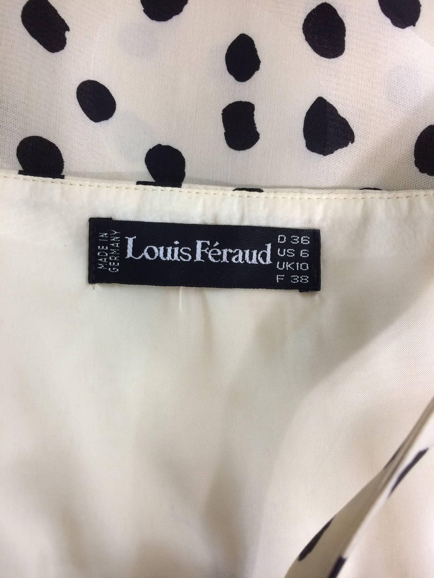 Louis Feraud 2 pc. silk organza coat and dot bustier dress 1980s 4