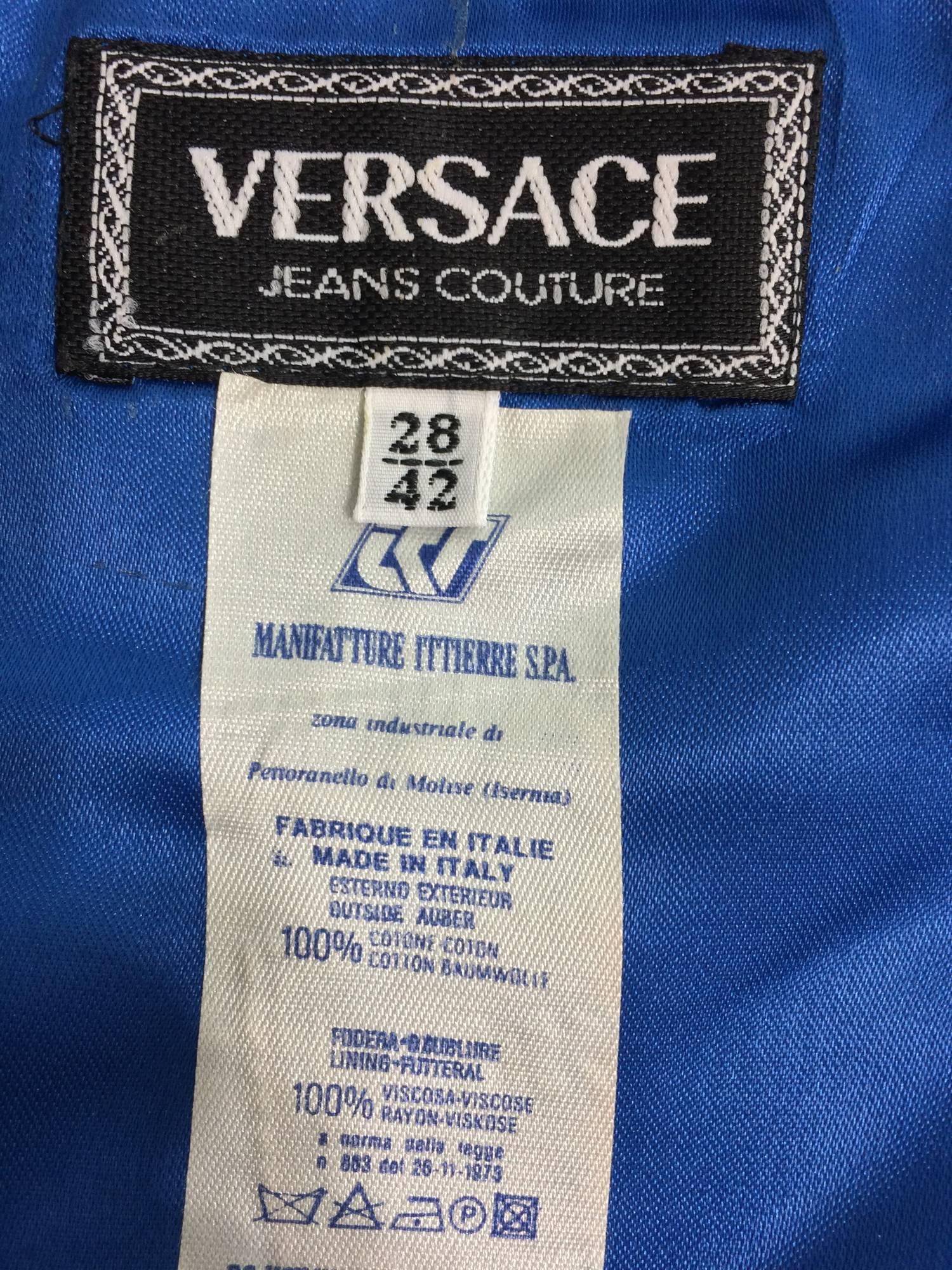 Versace strapless full skirt cotton print mini dress 1990s 4