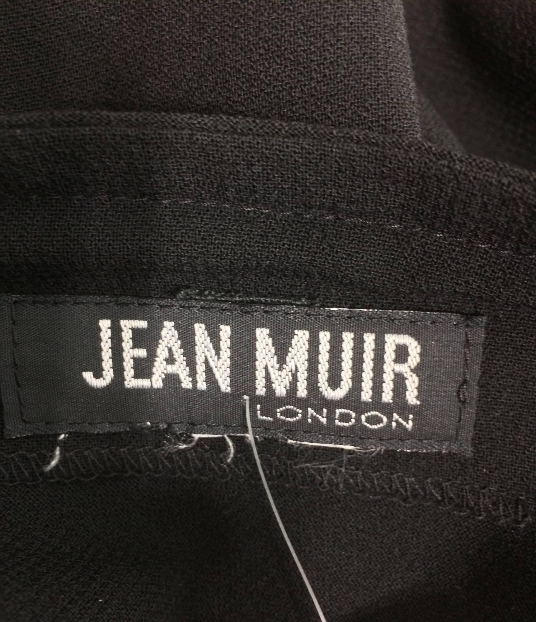 Vintage Jean Muir black wool crepe dolman sleeve dress 1980s For Sale ...