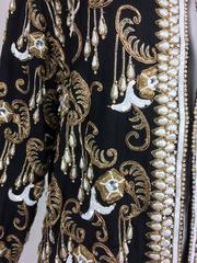 Vintage heavily beaded and embroidered black silk jacket 1990s Large
