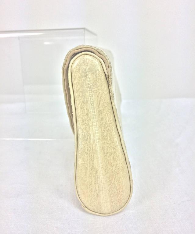 VBH Manila First Edition cream eel skin clutch handbag For Sale at