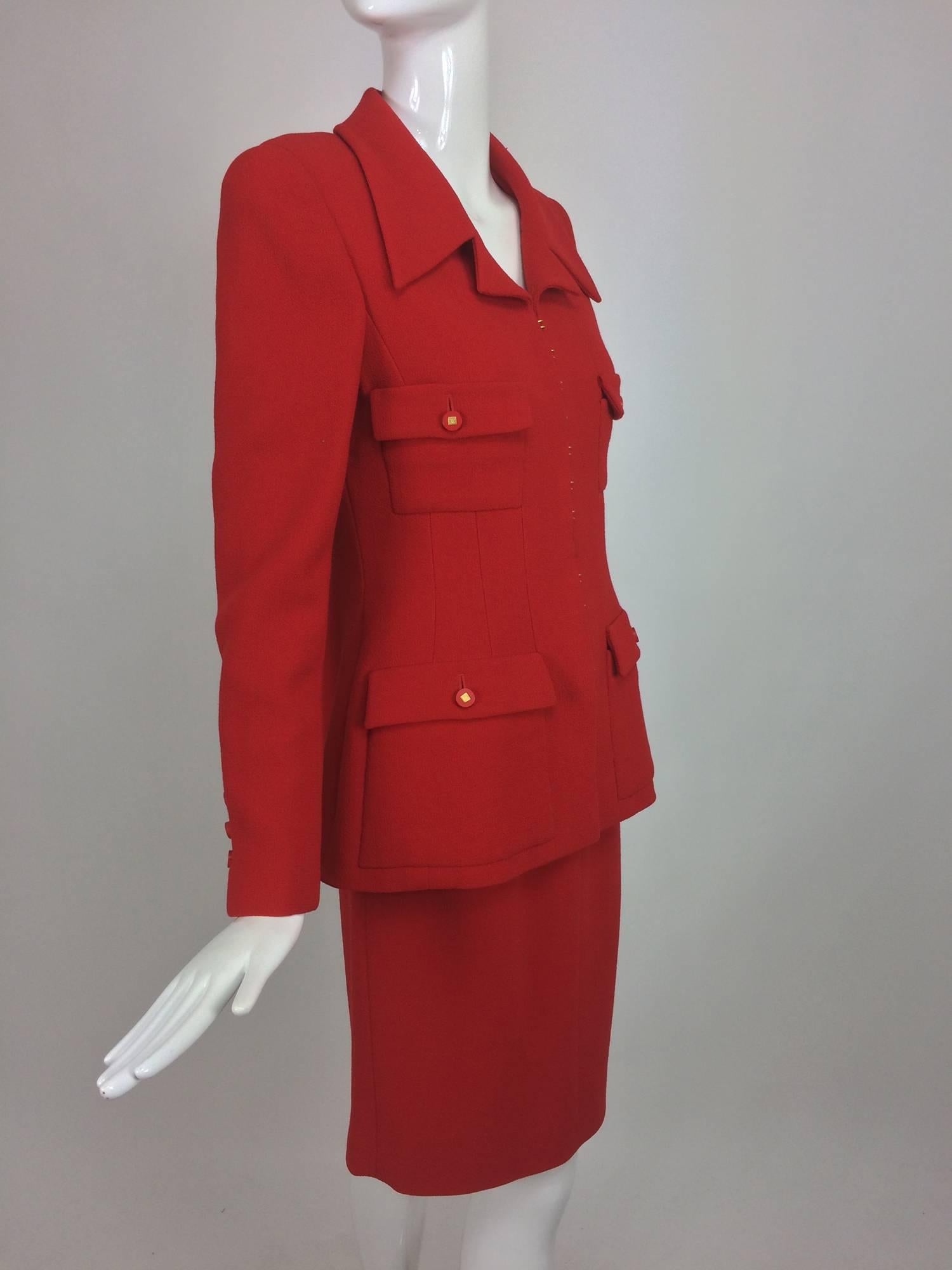 red chanel suit
