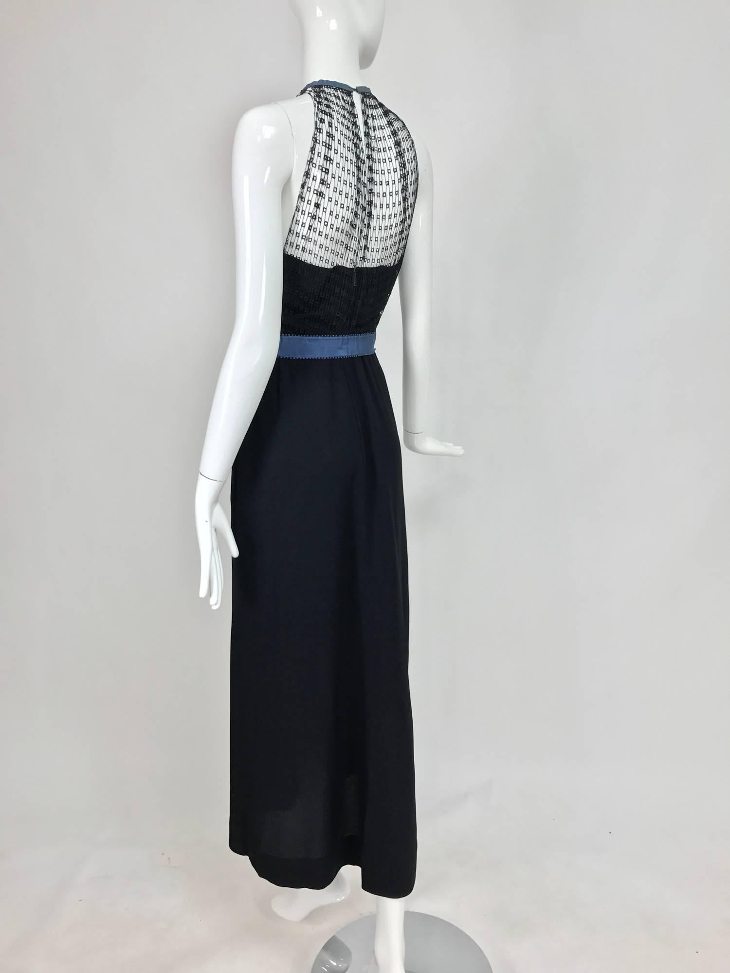 Black Mainbocher 1946 black crepe and net dress with hood estate of Ruth Gordon
