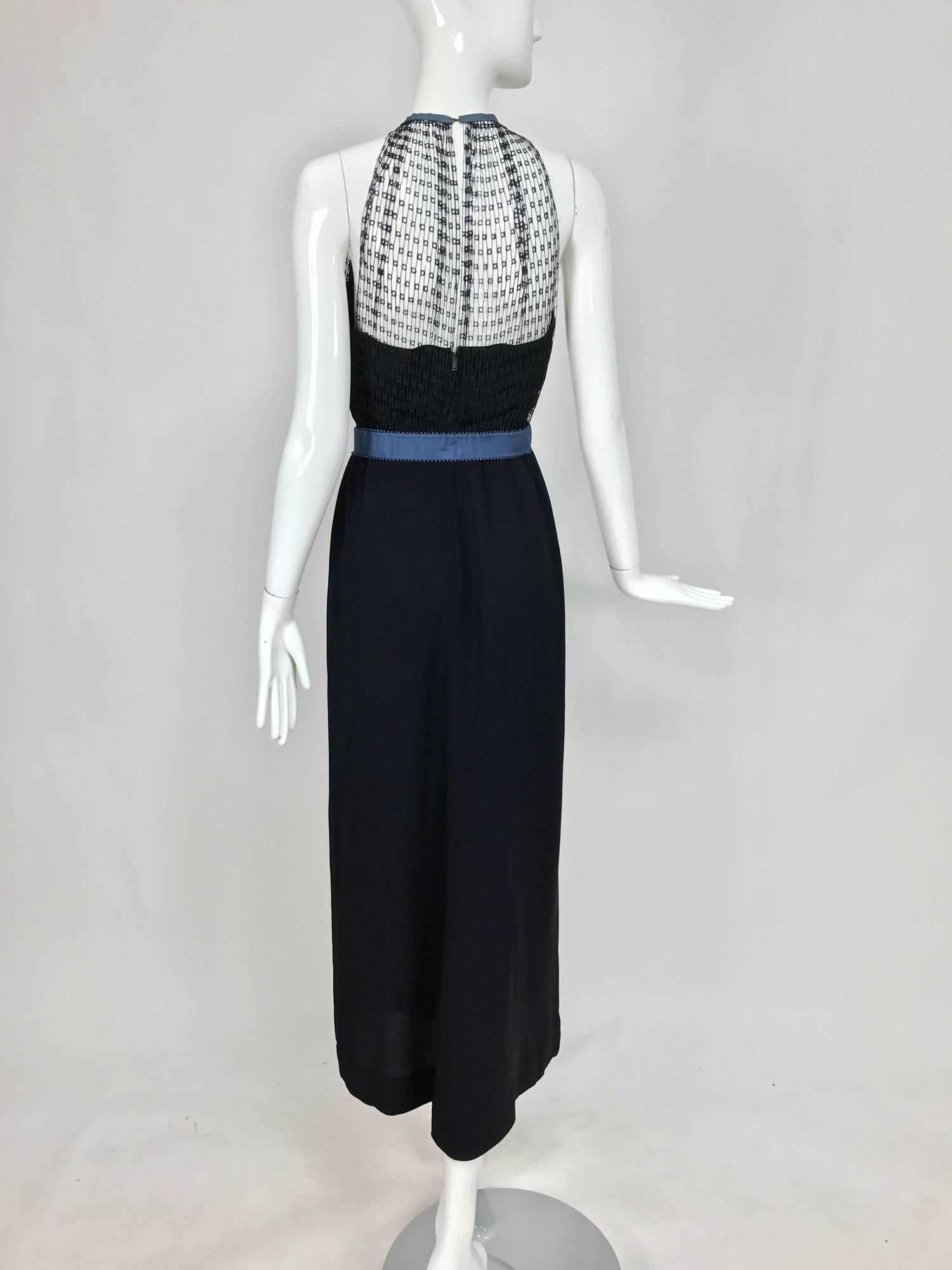 Mainbocher 1946 black crepe and net dress with hood estate of Ruth Gordon  In Excellent Condition In West Palm Beach, FL