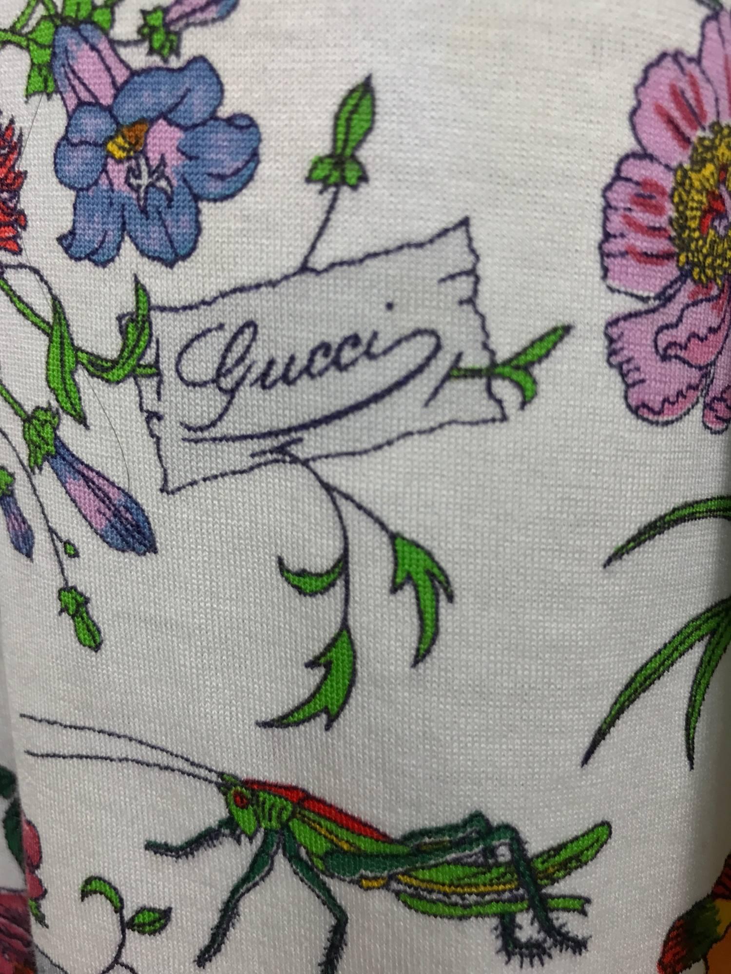 Vintage Gucci top and skirt in the Flora print 1970s 4