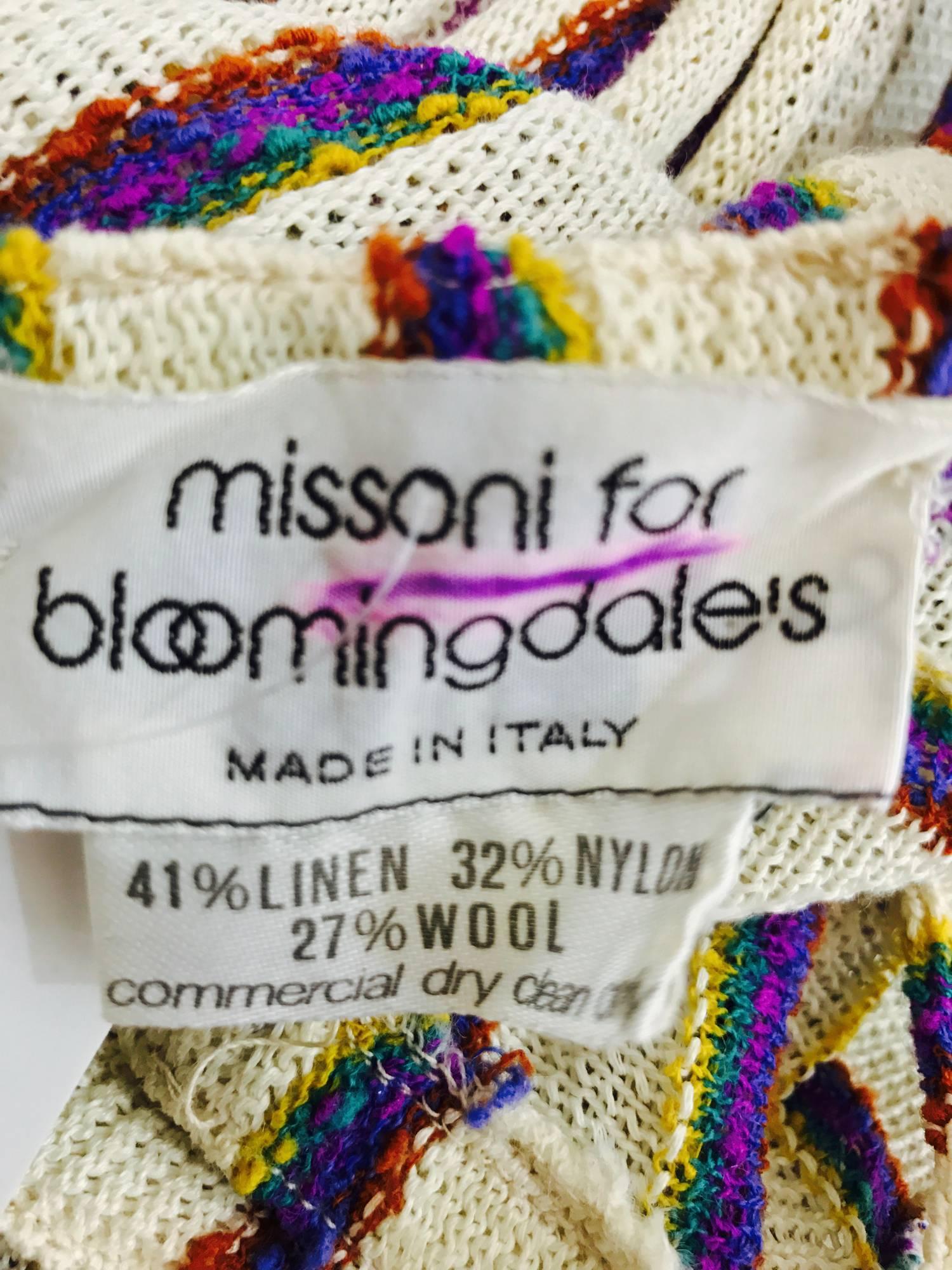 Vintage Missoni for Bloomingdales stripe gored hem knit tank dress 1970s 5