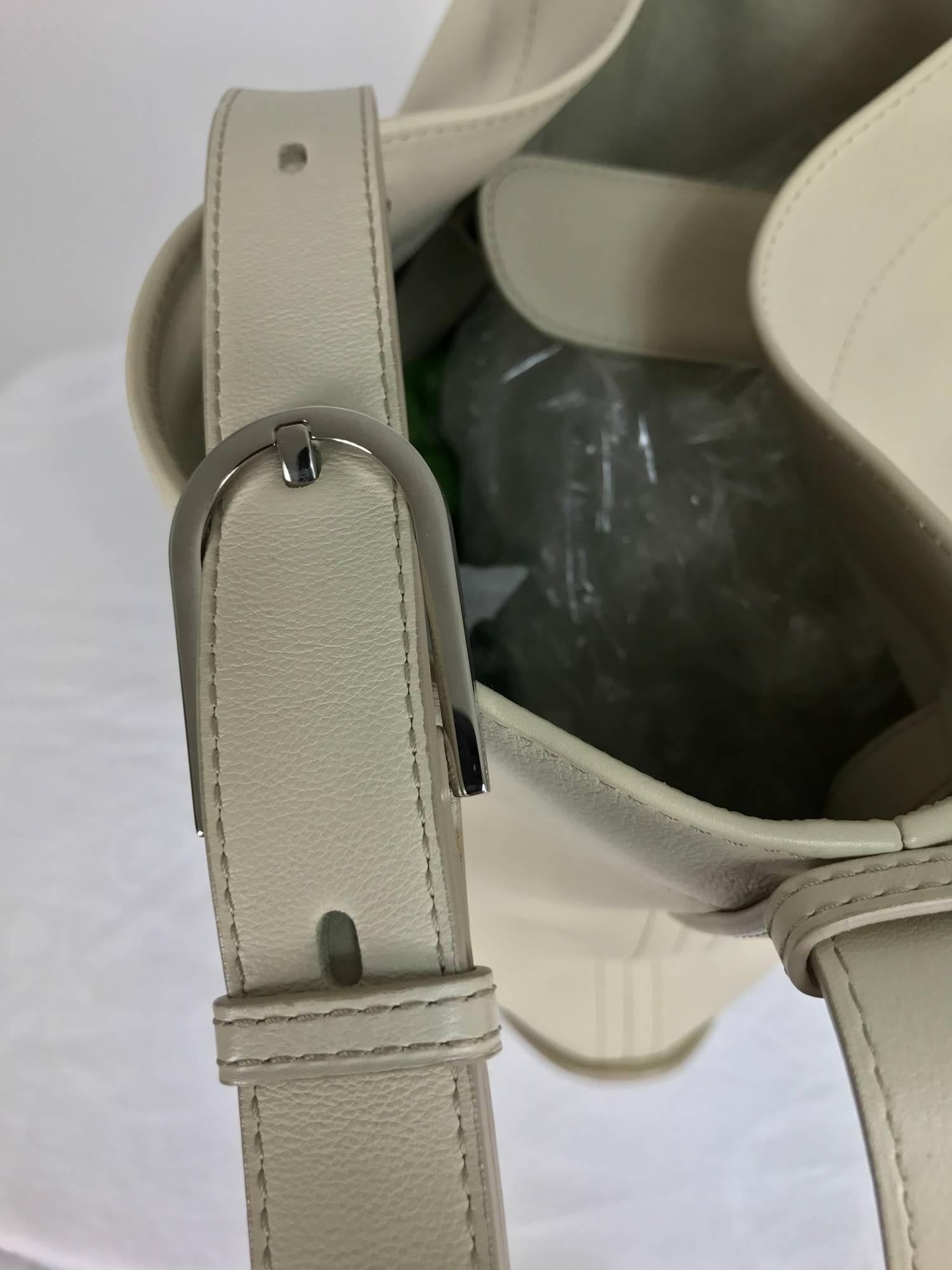 Delvaux ivory leather pin holdall shoulder bag 1