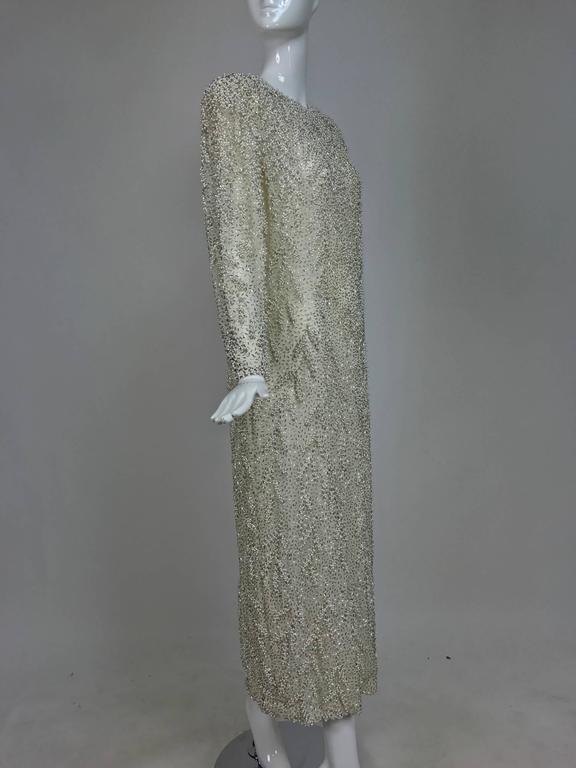 heavily beaded evening gown