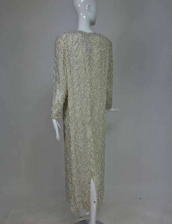 heavily beaded evening gown
