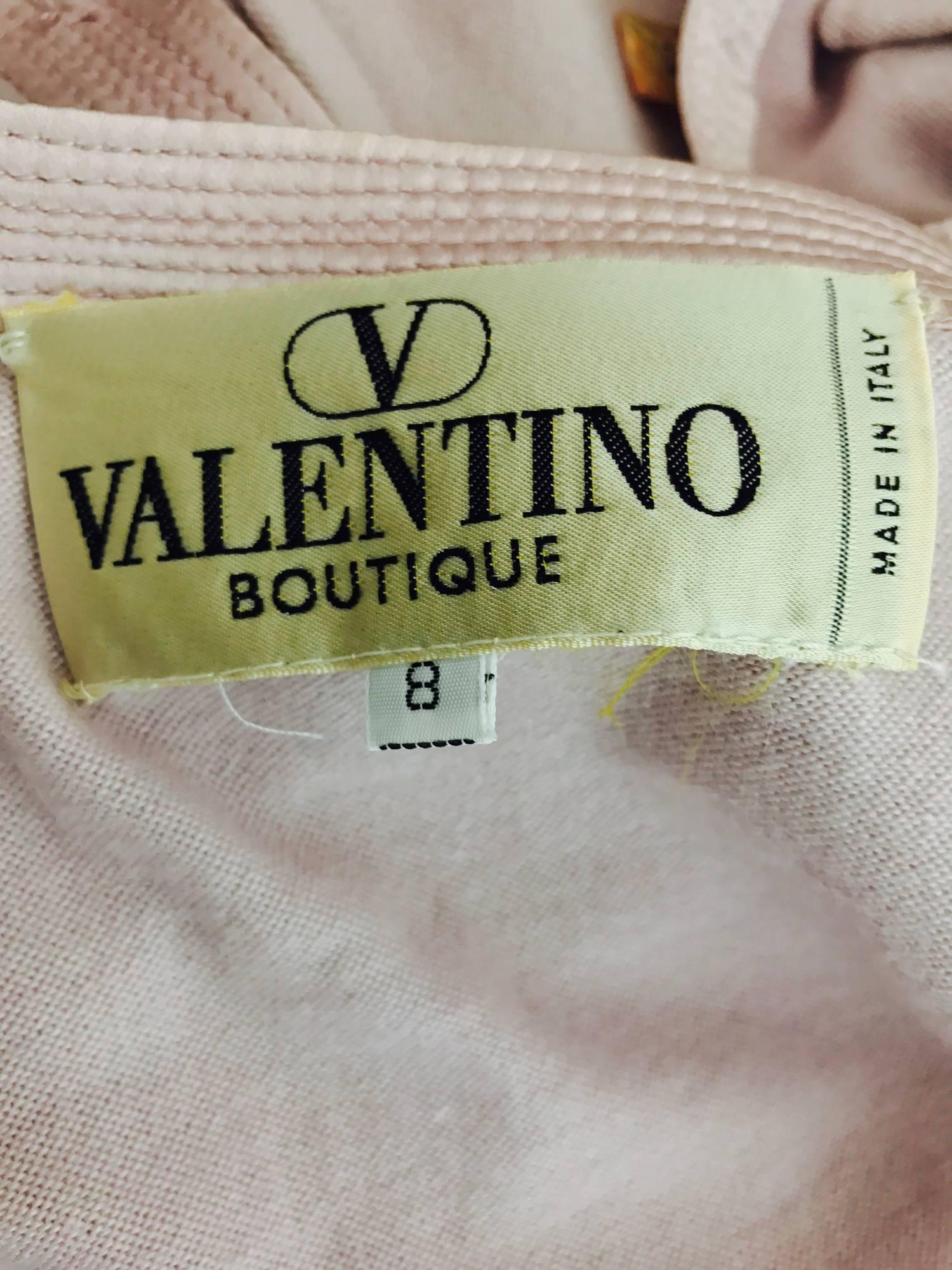 Vintage Valentino lavender soft cashmere wool knit sweater with satin trim 1980s 5