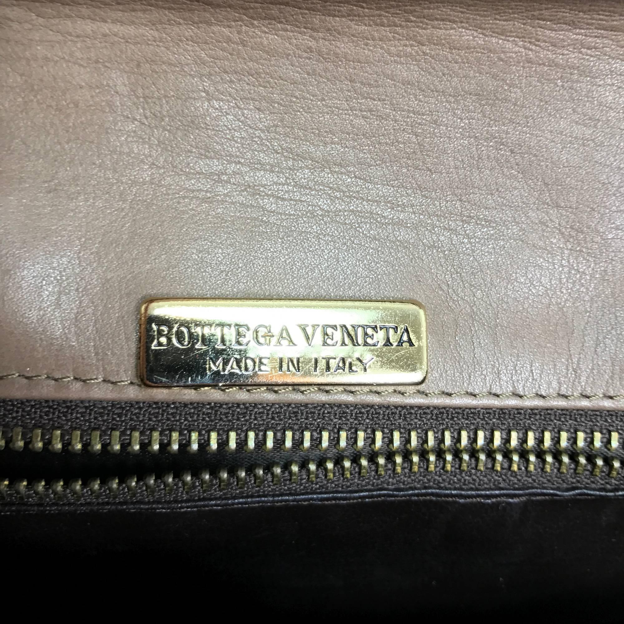 Bottega Veneta Intrecciato cocoa leather shoulder clutch handbag 1980s NWT 4