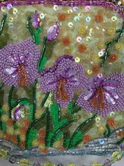 Larissa Barrera rhinestone frame sequin & beaded evening bag