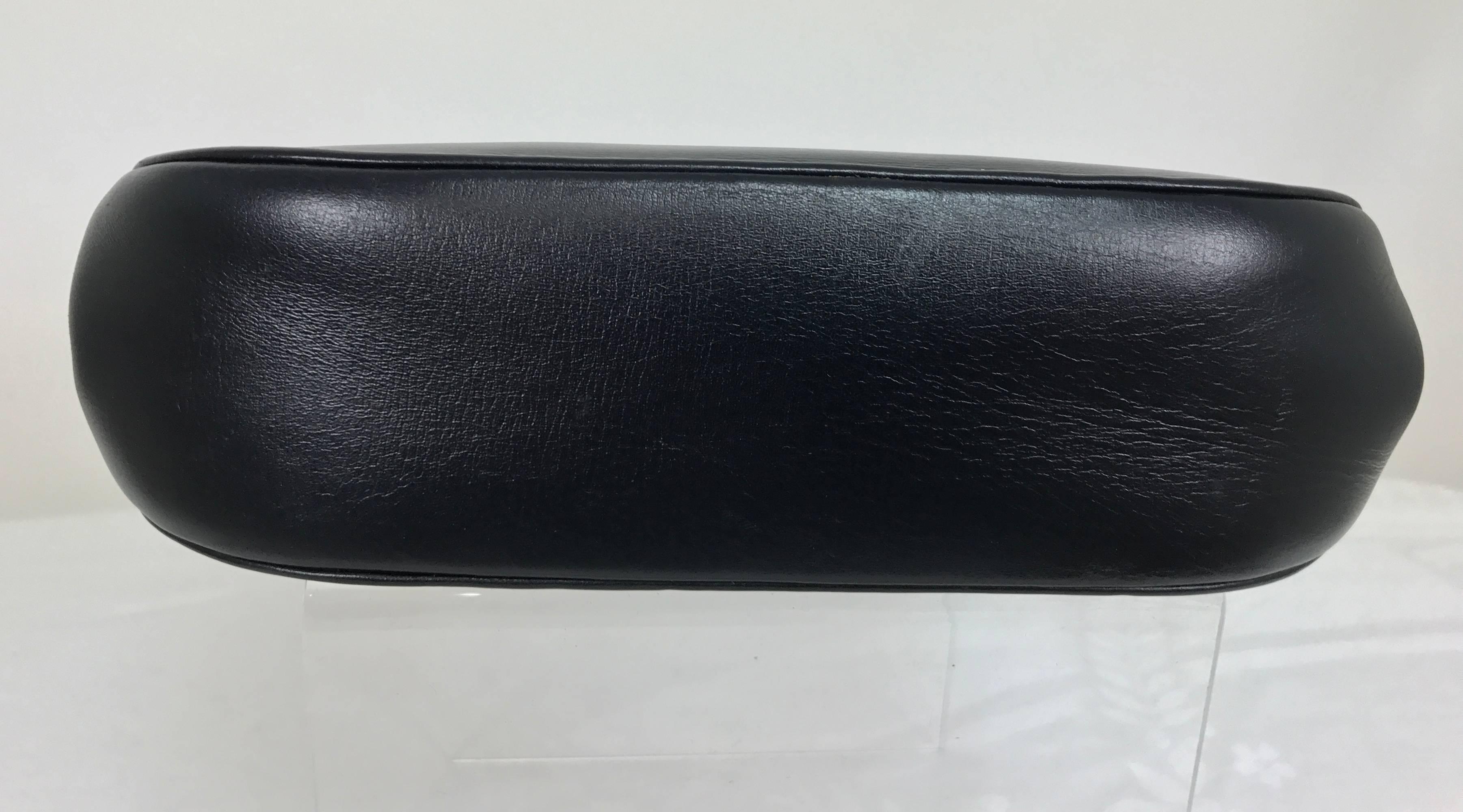 Cartier Black box calf clutch or gold chain shoulder bag gold clasp with stone In Excellent Condition In West Palm Beach, FL
