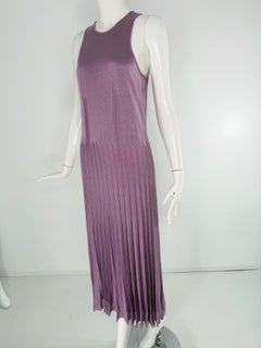 Ralph Lauren Frühjahr/Sommer 2021 Purple Label Hyacinth – Seidiges Rayon-Strick-Tanktop-Kleid, neu, Größe M.