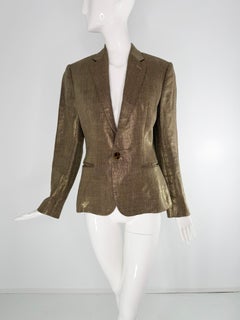Ralph Lauren Collection Gold glazed linen blazer 8
