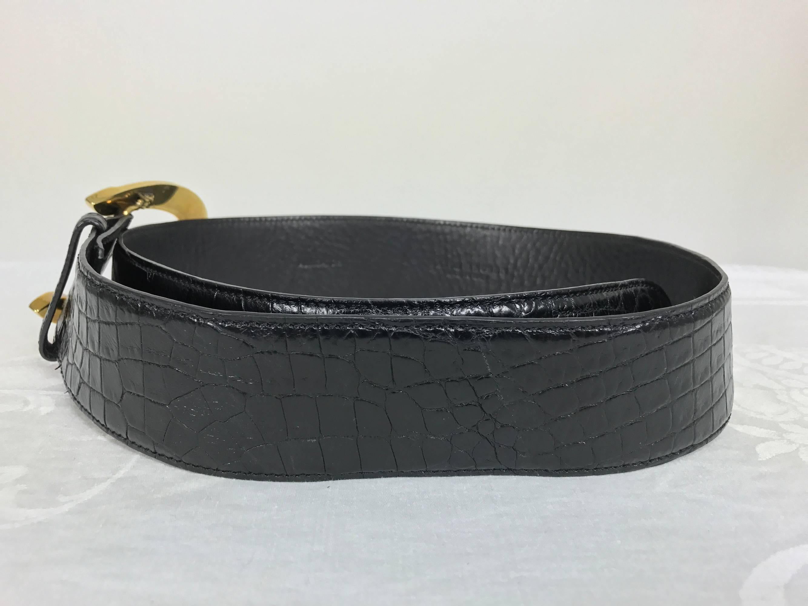 alligator armani belt