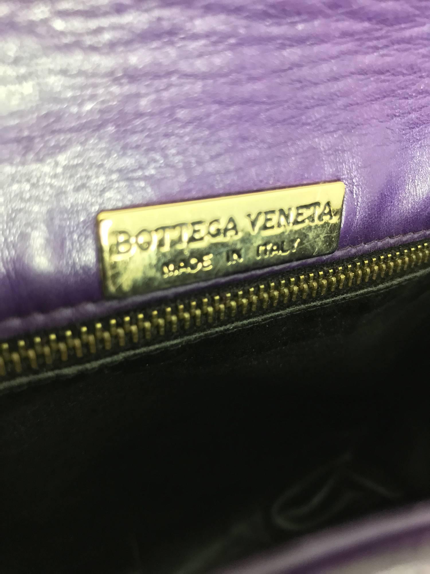 Bottega Veneta vintage 1980s intrecciato soft purple leather handbag 1980s 5
