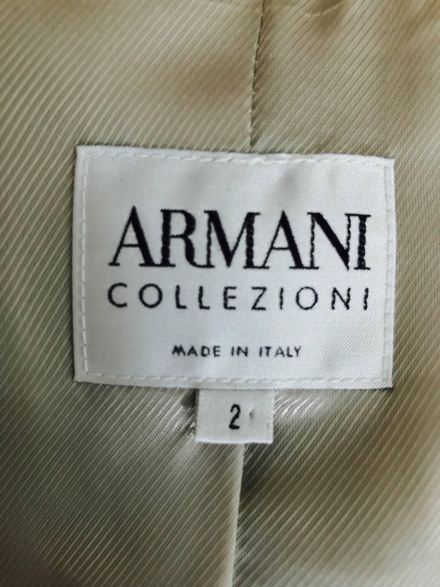 Armani Collezioni textured silver metallic plunge bow front jacket  5