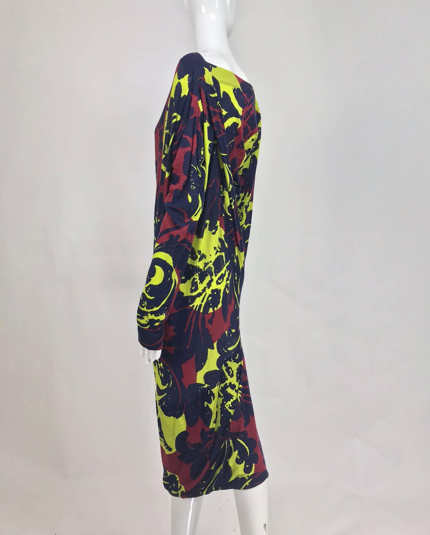 Women's Vivienne Westwood Anglomania asymetrical print knit jersey dress