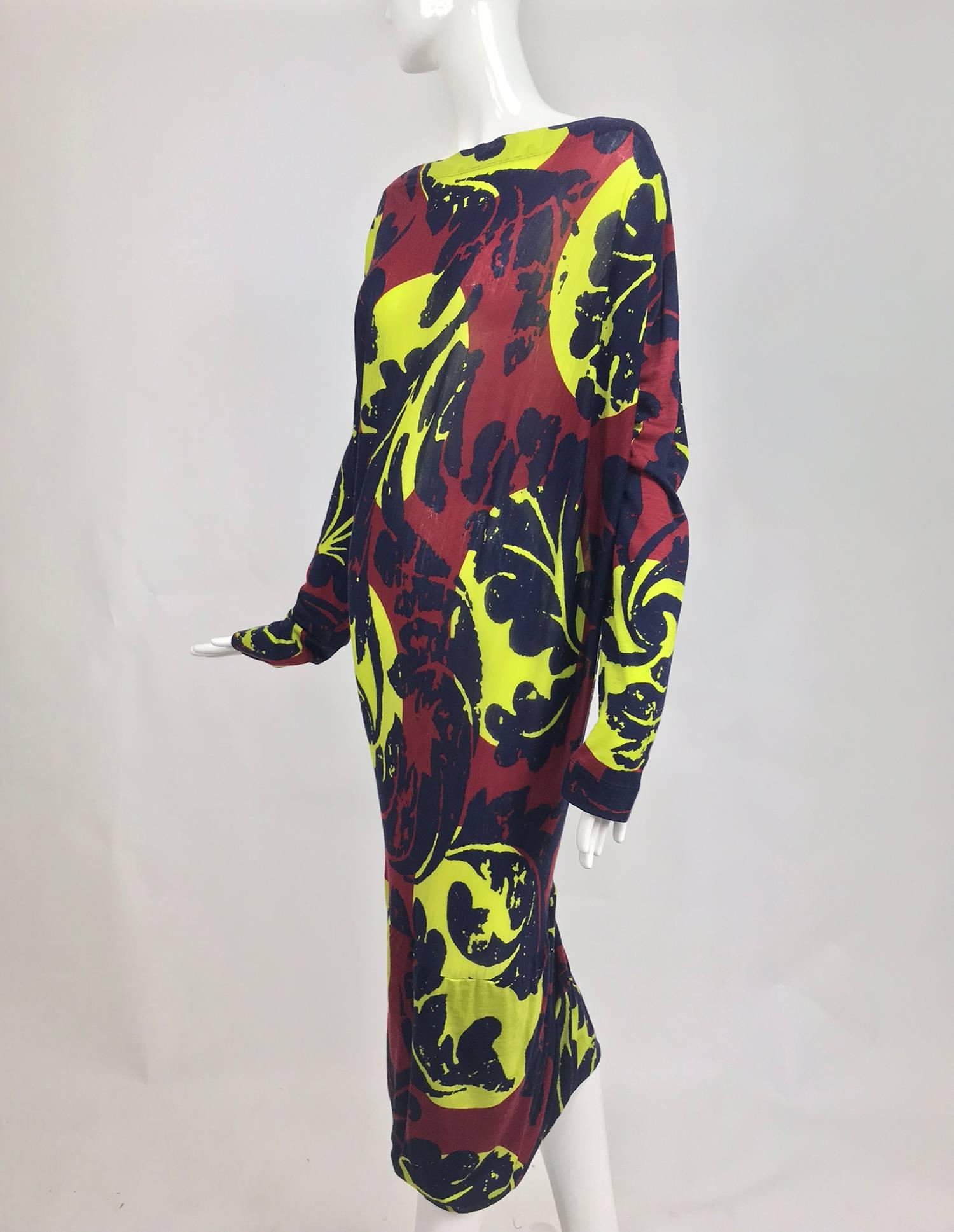Vivienne Westwood Anglomania asymetrical print knit jersey dress 2