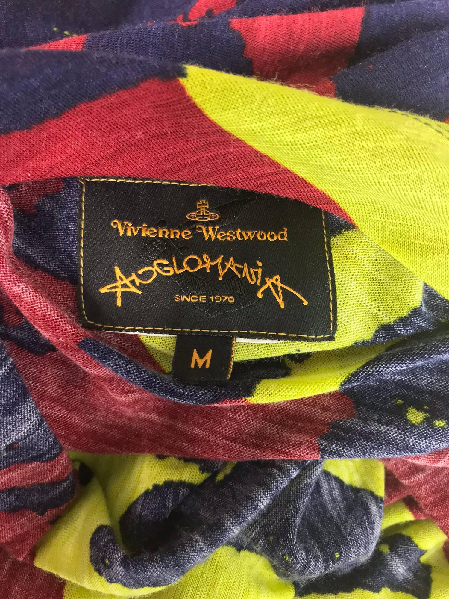Vivienne Westwood Anglomania asymetrical print knit jersey dress 3