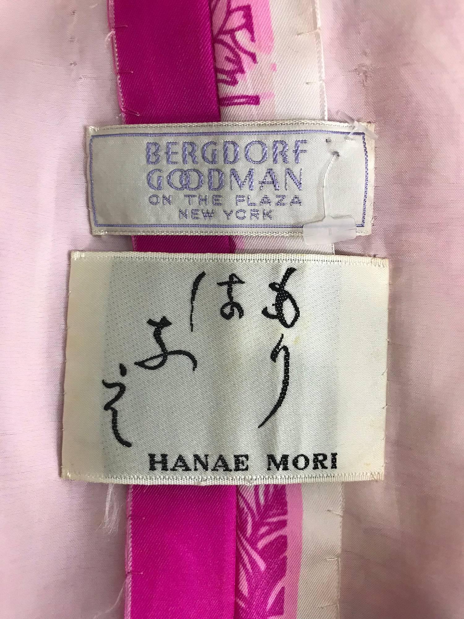 Hanae Mori pink floral silk kimono evening set in The Mets Collection 1966-69 2