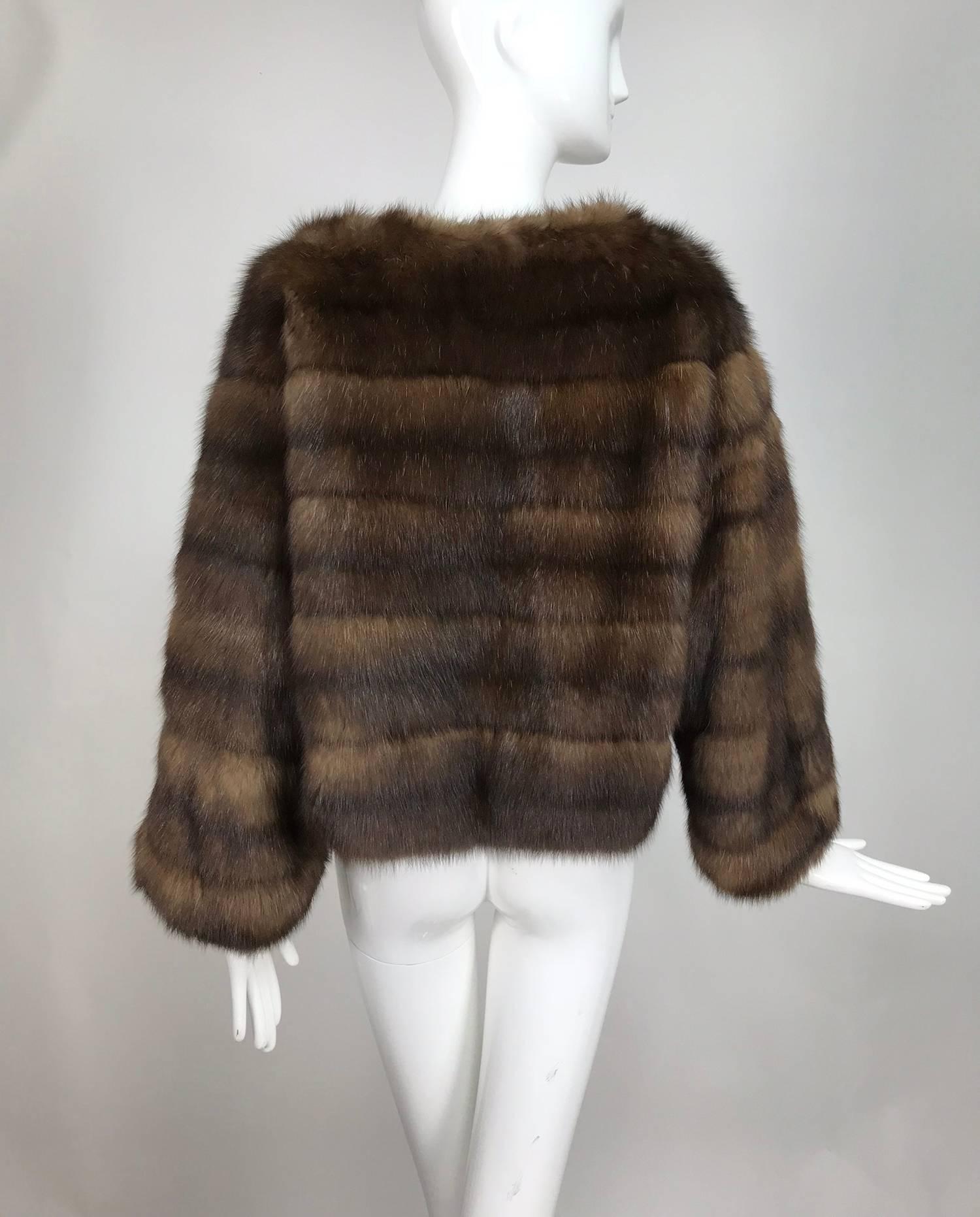 Black  Natural sable jacket S J Glaser furs New York 1960s