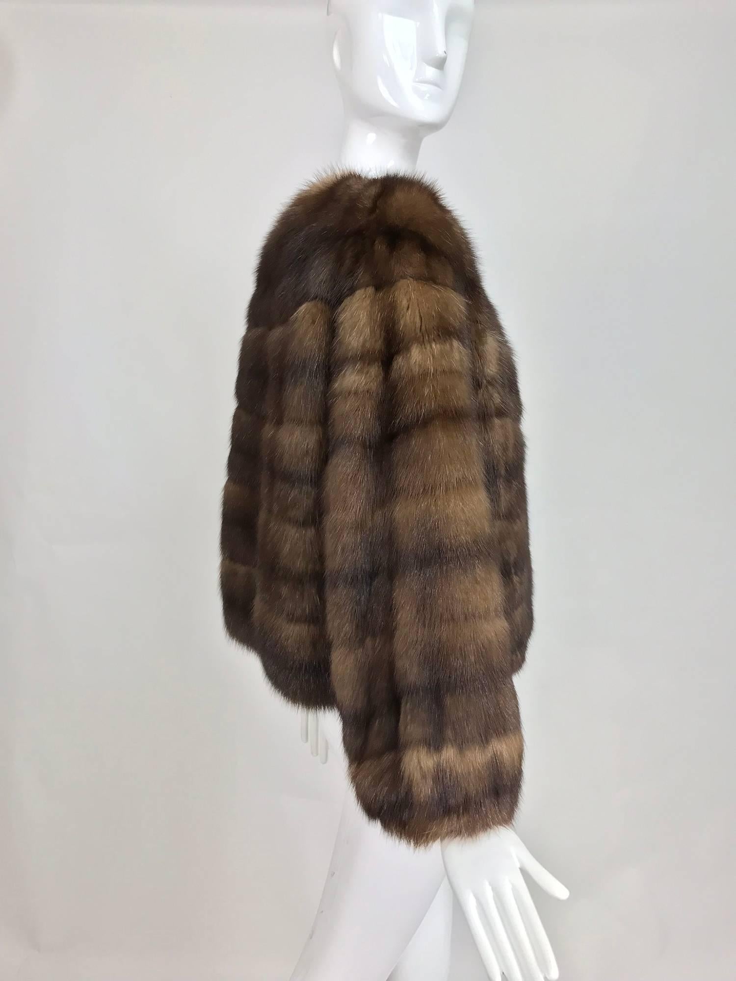 Women's  Natural sable jacket S J Glaser furs New York 1960s