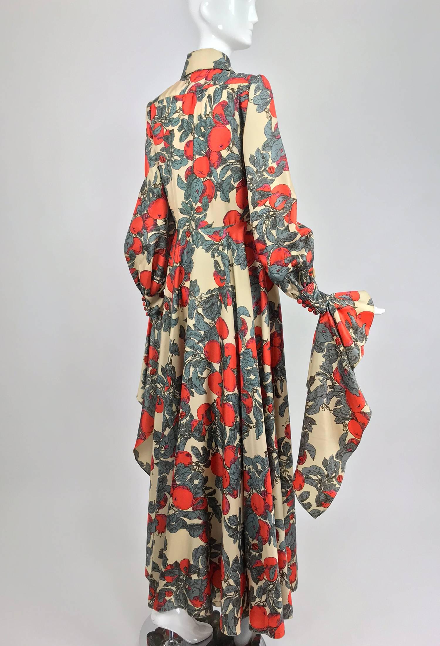 John Bates iconic apple print dress for Jean Varon  1970s 1