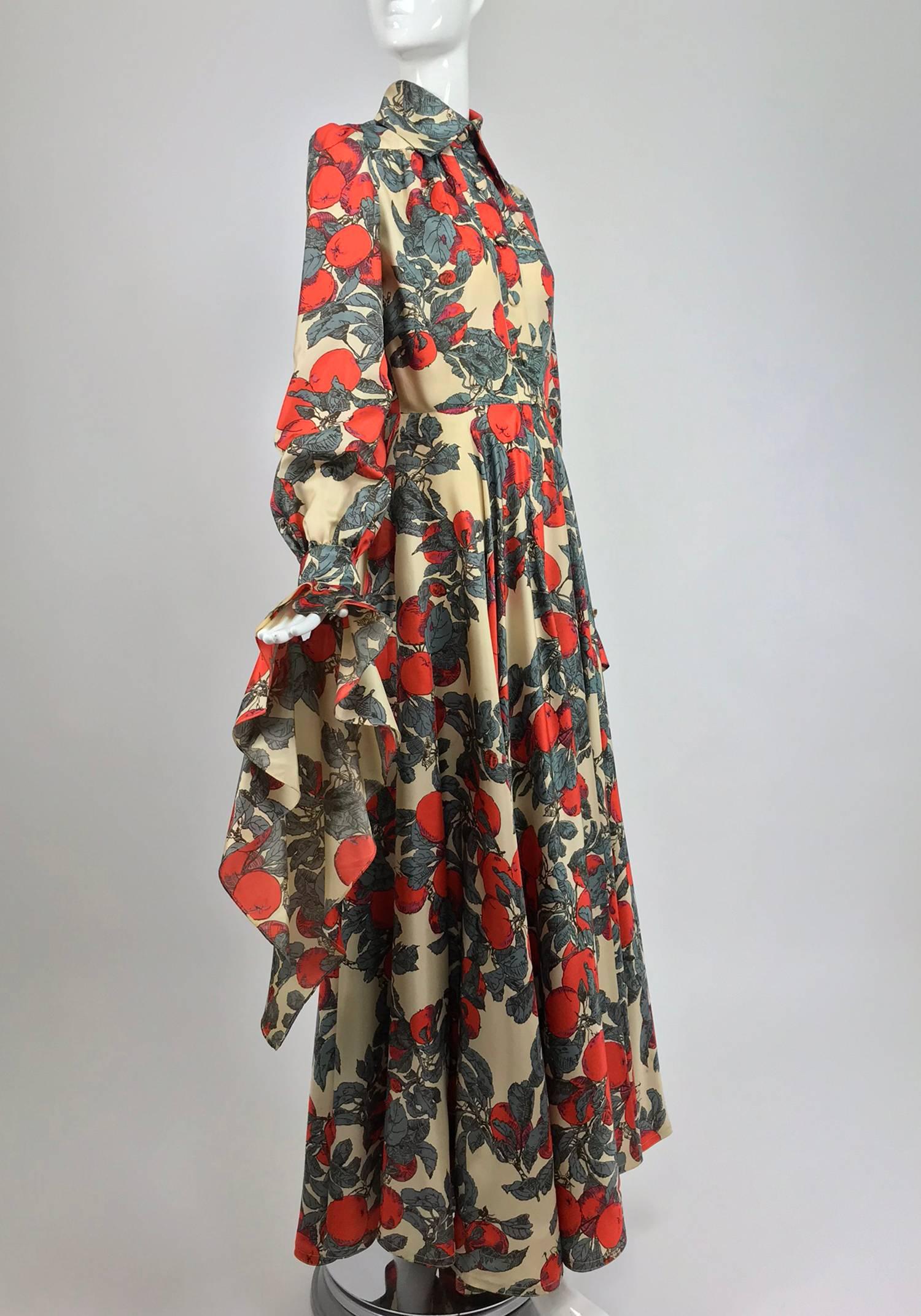 John Bates iconic apple print dress for Jean Varon  1970s 3