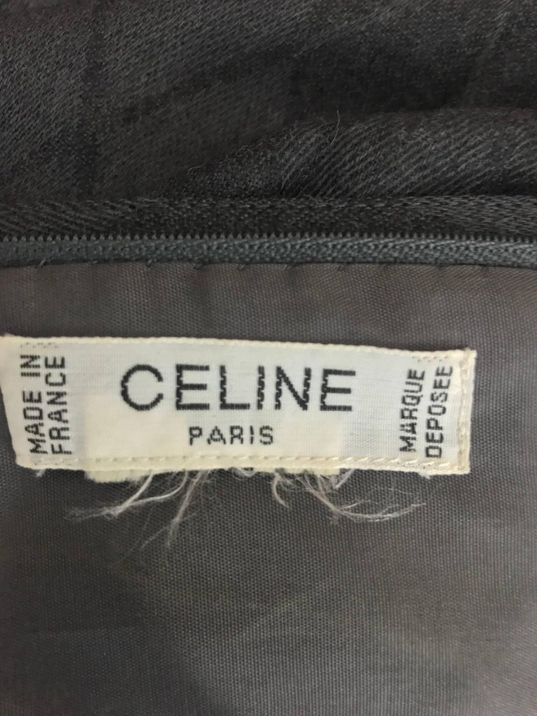 Celine grey wool jacquard pleated skirt 1990s at 1stDibs | celine ...