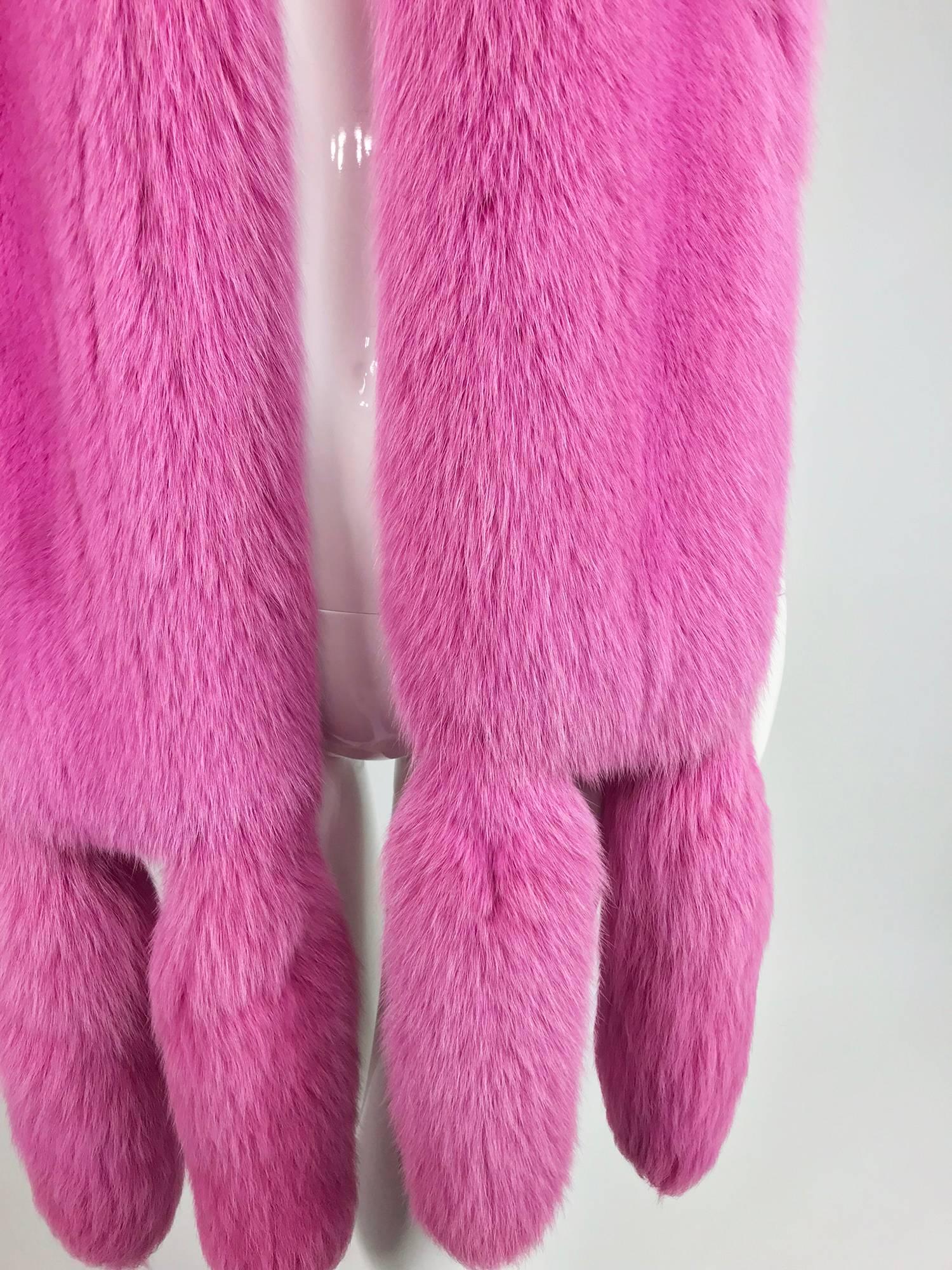 hot pink fur stole