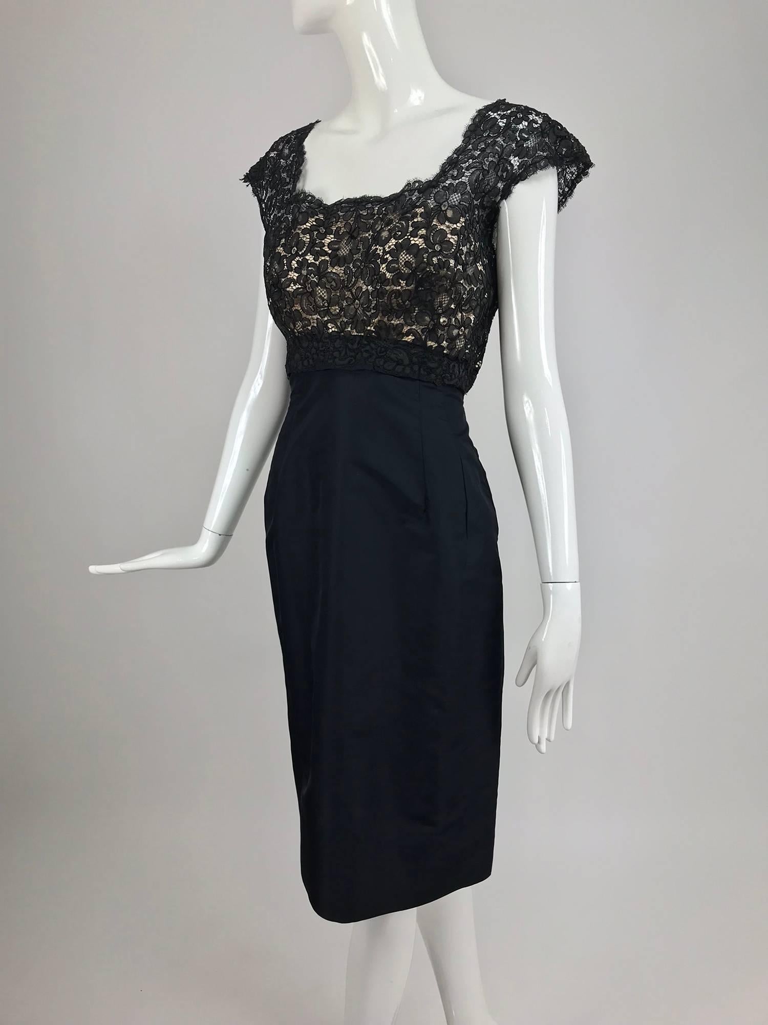 black guipure lace dress