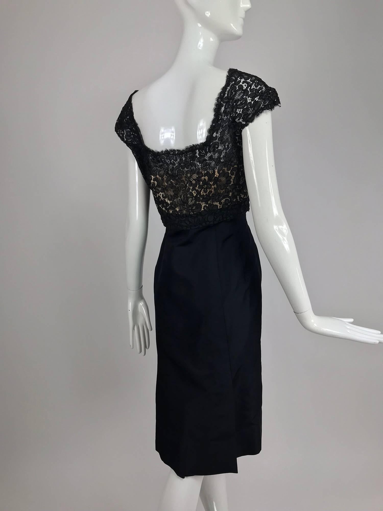 vintage 1950s black dress
