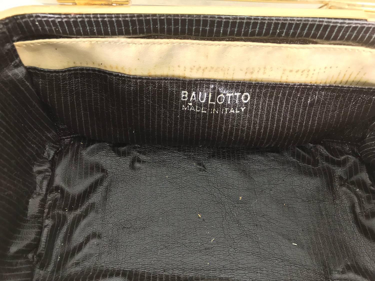 Baulotto Italy faux tortoise shell box bag with gold hardware 1970s 1