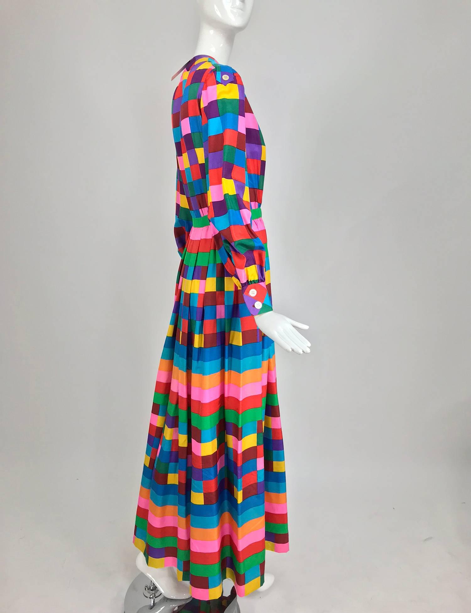 boutique color block maxi dress