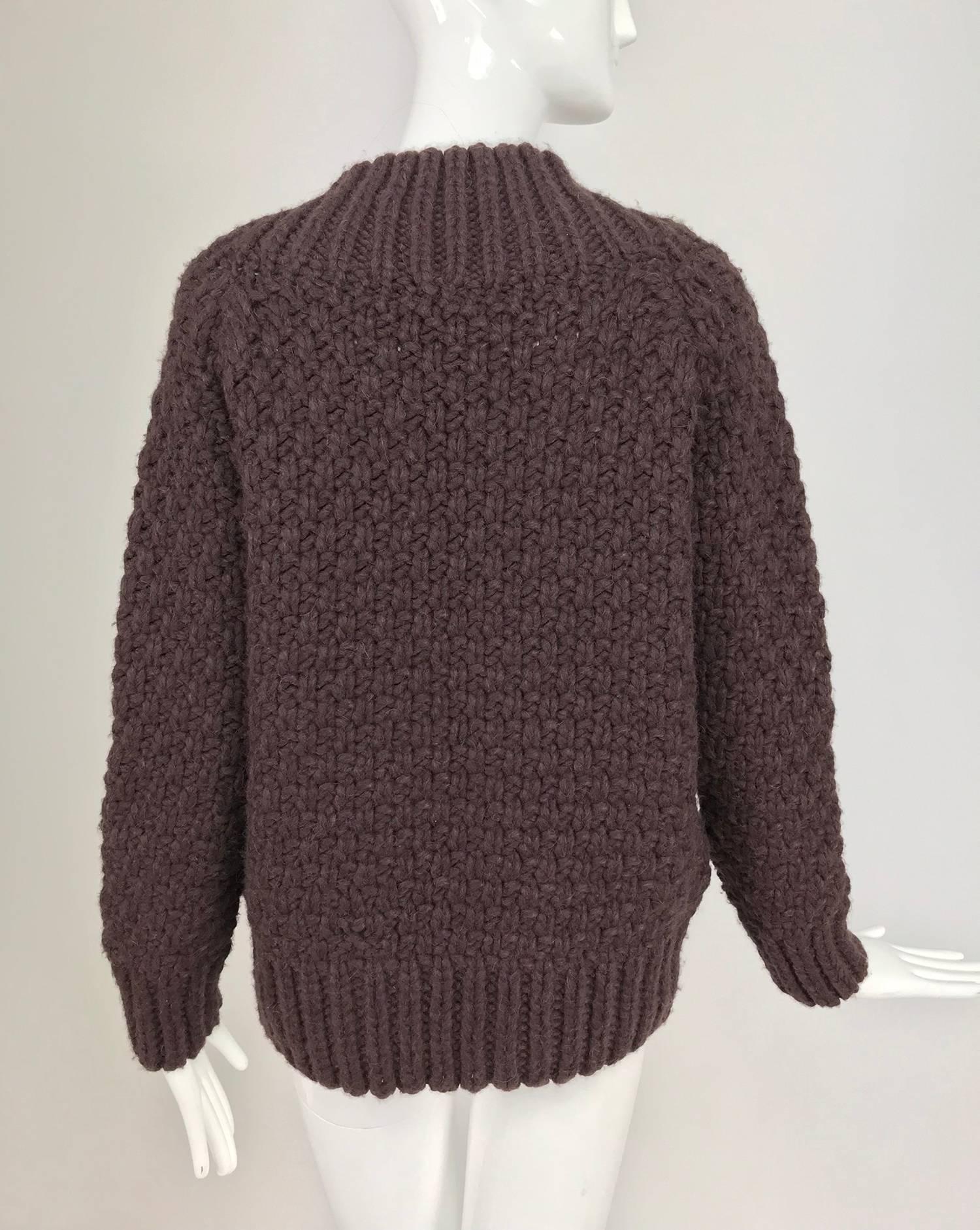 magaschoni alpaca blend basket weave stitch sweater