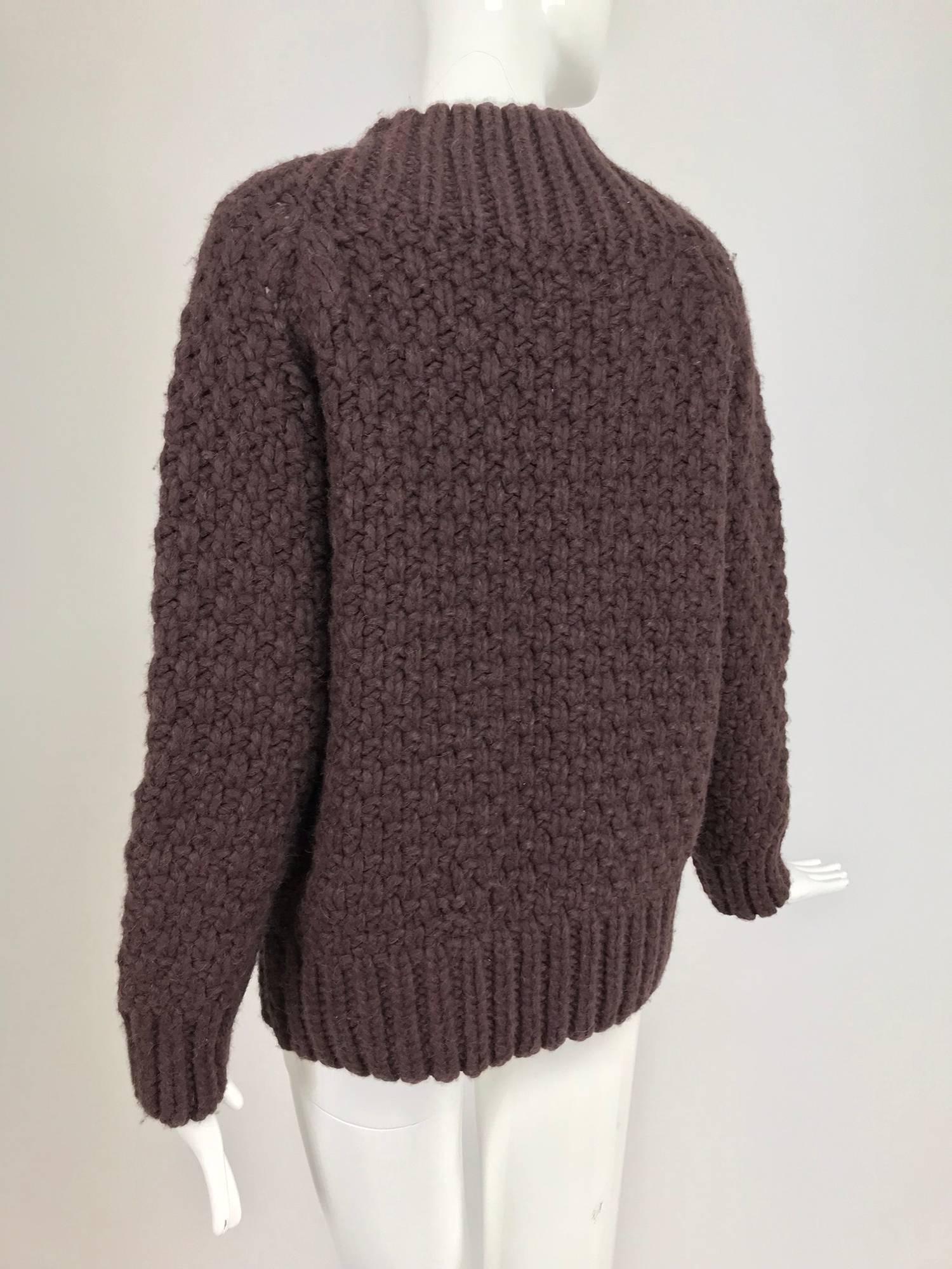 The Row chunky knit cashmere basket weave sweater In Excellent Condition In West Palm Beach, FL
