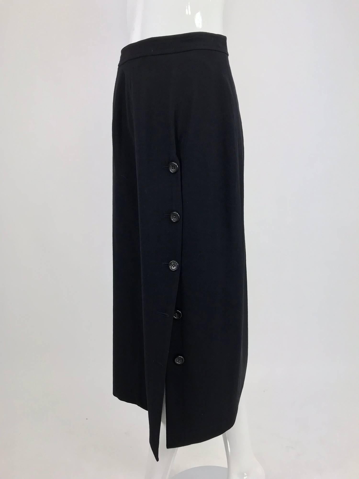 Comme des Garcons black side button front skirt 1