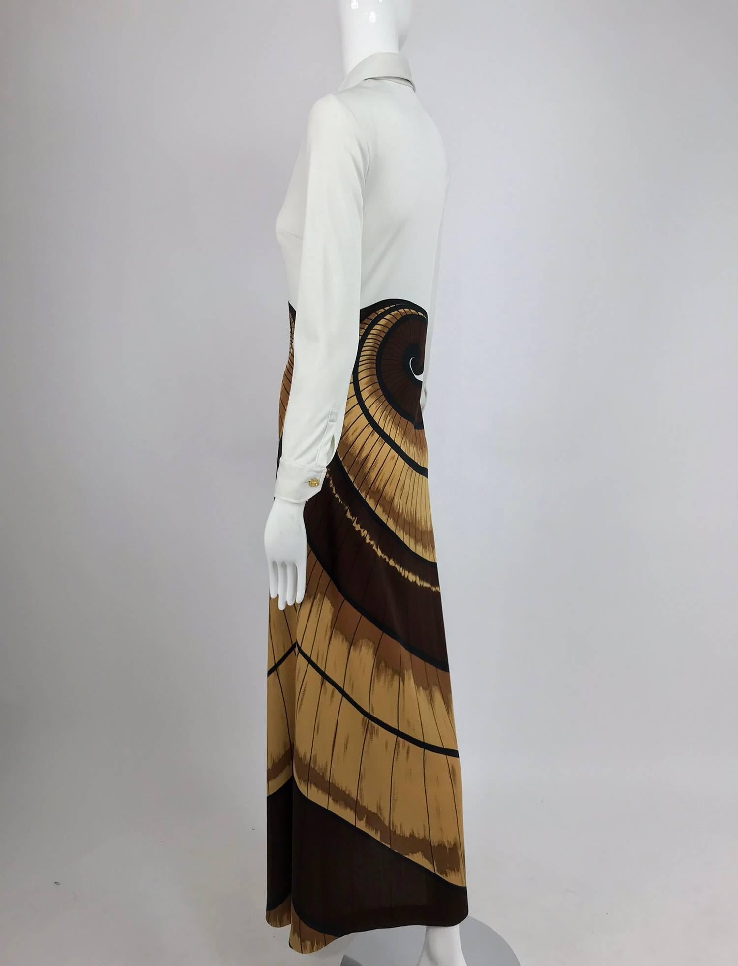 Women's Roberta di Camerino Nautilus print maxi dress, 1970s