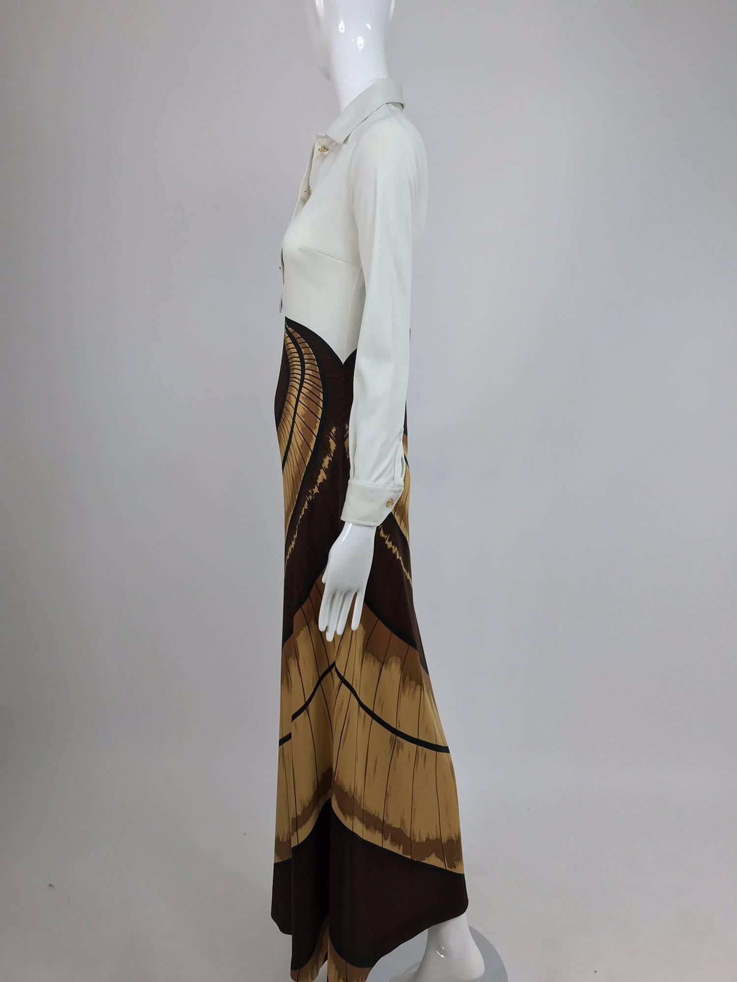 Roberta di Camerino Nautilus print maxi dress, 1970s 1