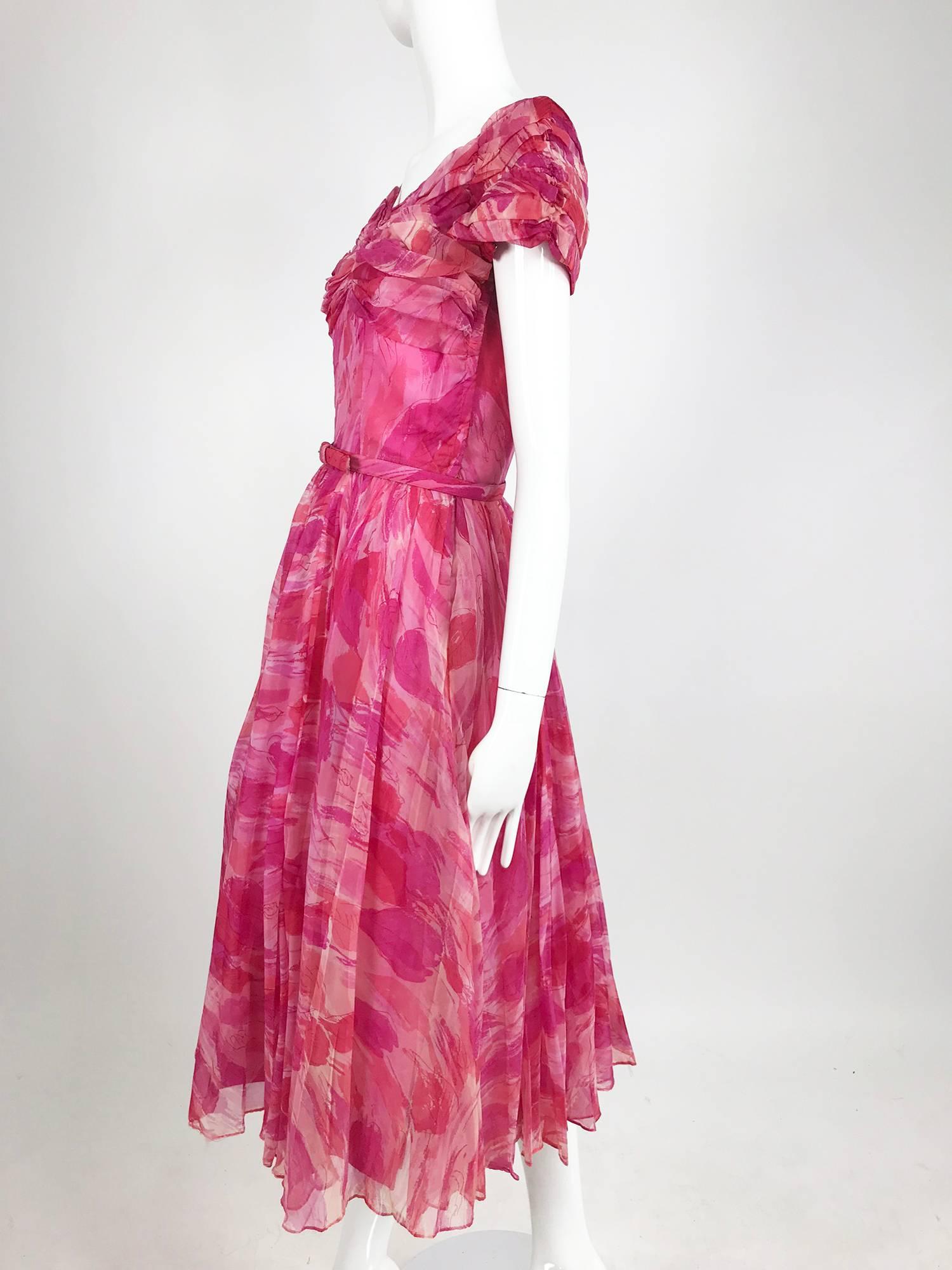 hot pink organza dress